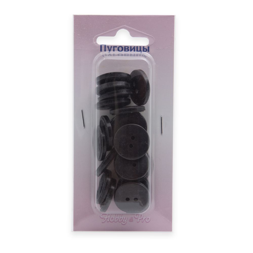 Пуговицы 2 прокола 28L 24 шт, C917 коричневый