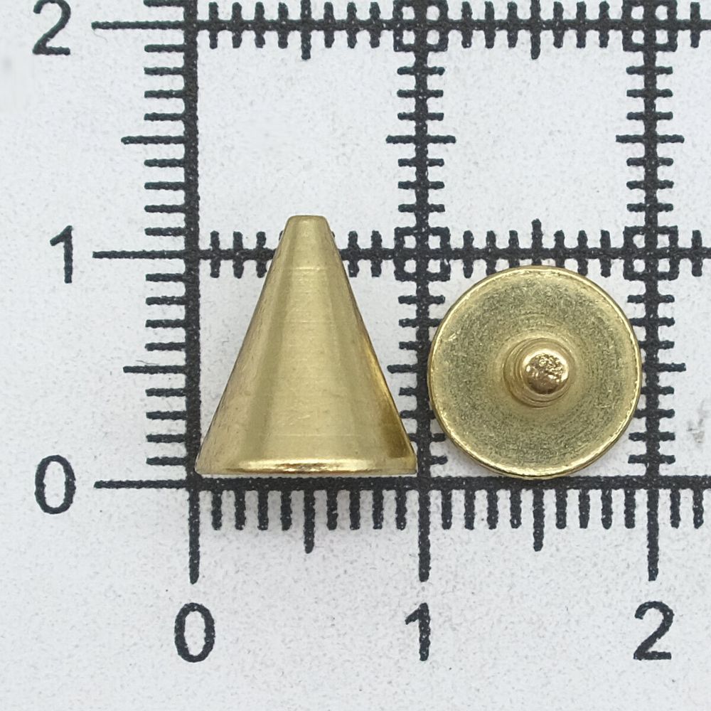 Винт кобурный металл ⌀9.5 мм, h11 мм, золото, металл конус, 50 шт