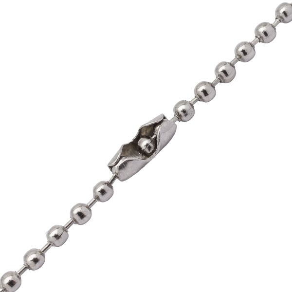 Мулька / биркодержатель (цепочка шариковая) 0,2х10 см металл (уп.~100 шт) New Star (никель)