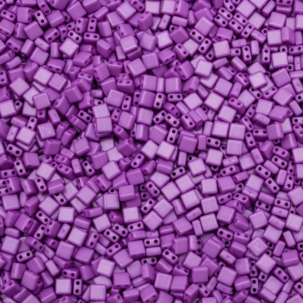 Бусины пластик 6х6х3 мм, 50 г, с двойным отверстием, плоский квадрат, 17 фиолетовый, Astra&Craft 7429
