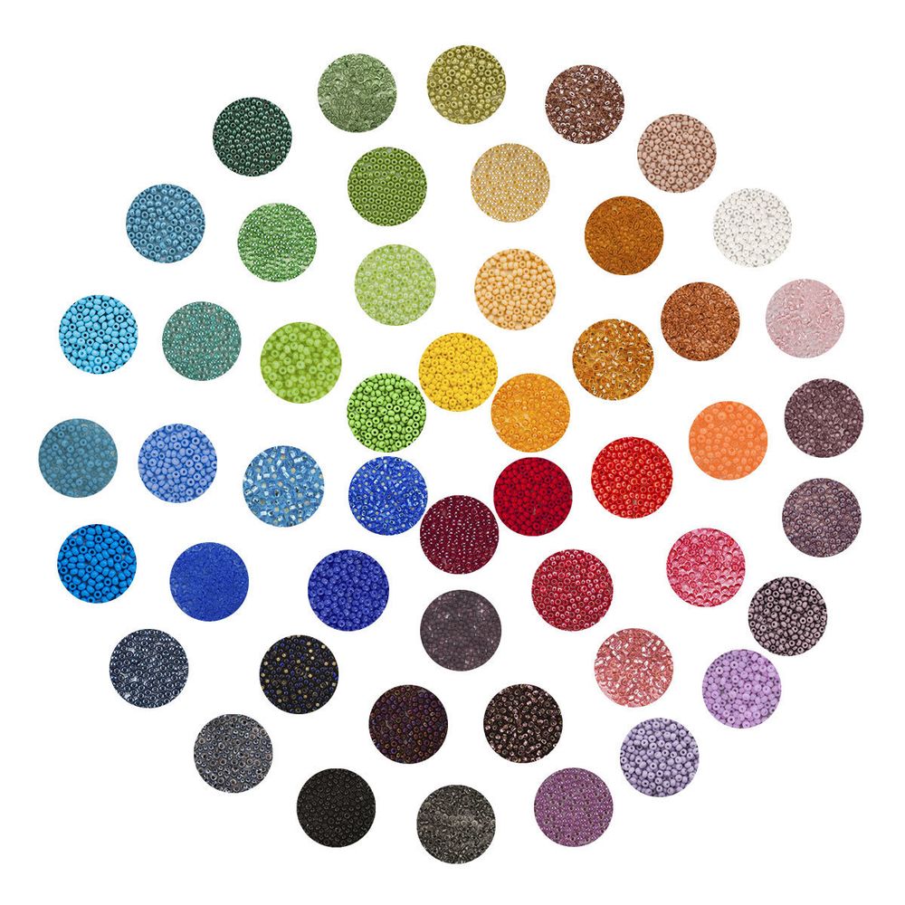 Большой набор бисера Preciosa 5г, 50 цветов