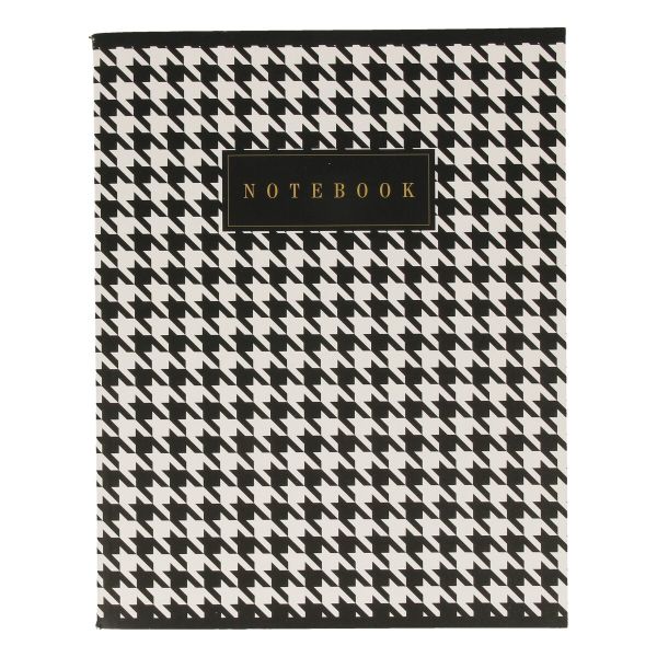 Тетрадь Ботаника A5 96 л. на скобе 60 г/м², 6 шт, клетка, SVT 960621 01 гусиная лапка, черно- белый, Светоч