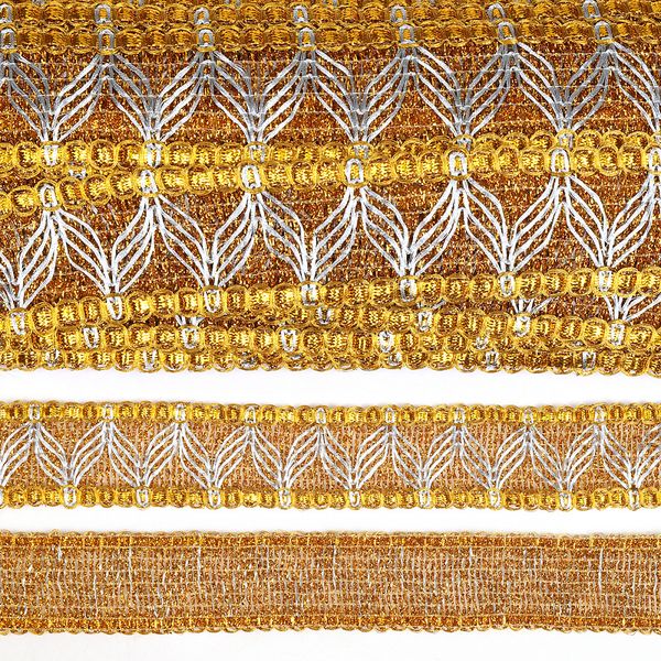 Тесьма отделочная 40 мм, 13-7871 цв.золото уп.13.71м