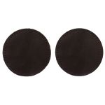 Заплатки пришивные из кожи, круг ⌀8см с перфорацией, 2 шт, 100% кожа, 03 темно-коричневый, 9121