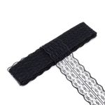 Кружево на сетке 45 мм / 9.14 метра, 34 черный, 3AR3730