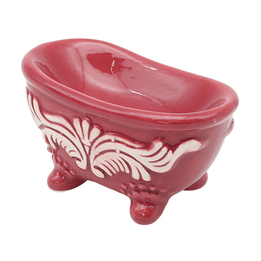 Миниатюра кукольная: Ванна 7х4 см, малиновый