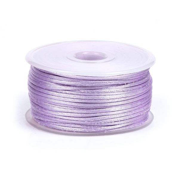 Шнур атласный корсетный ⌀2.0 мм / 50 метров, 3111 сиреневый