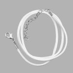 Шнур с замком замшевый, 2мм, 45см. Astra&Craft (6034 белый), 65237