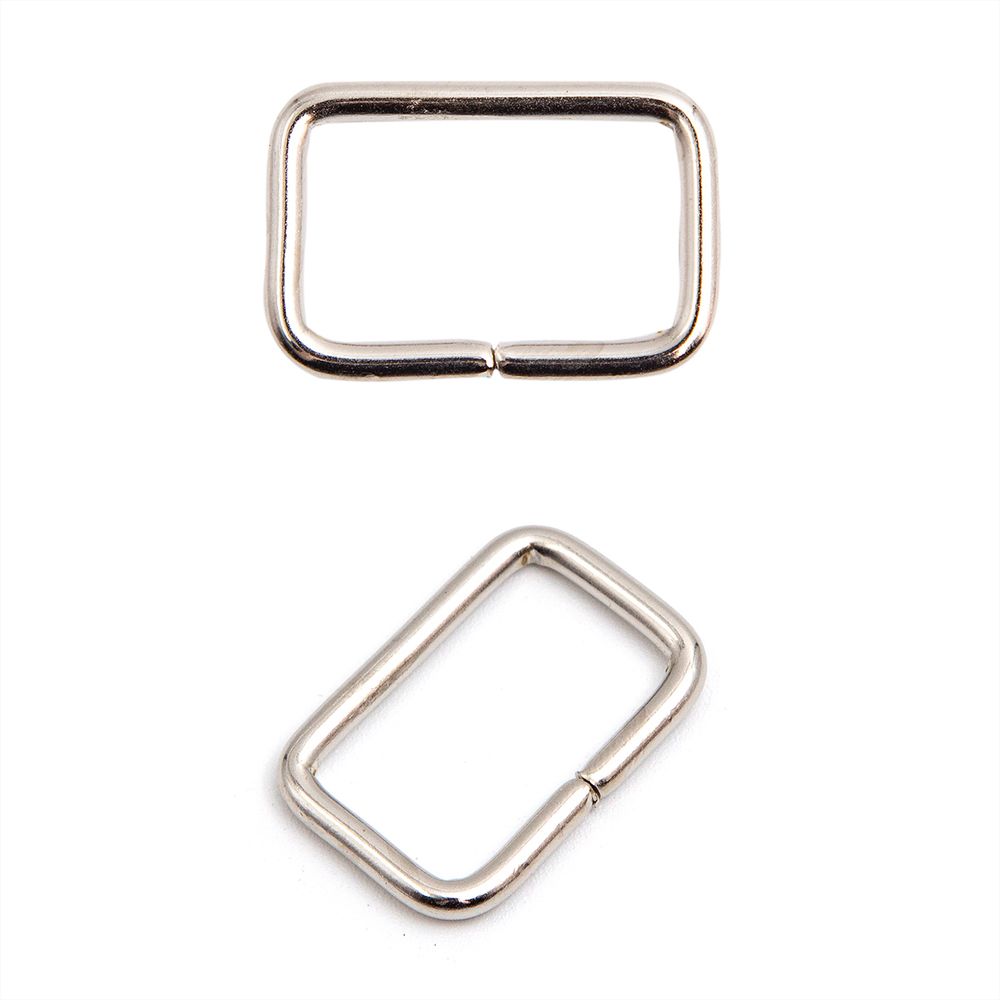 Рамка прямоугольная металл 20,5 мм (25,5, 17 мм, d-2,5 мм), никель, 50 шт