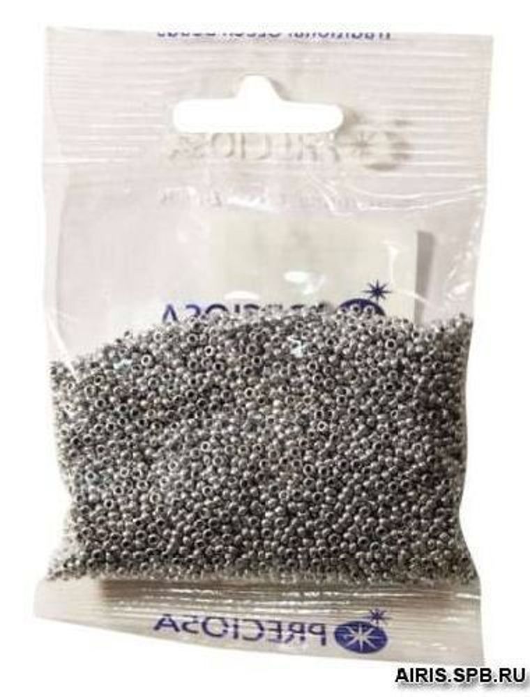 Бисер Preciosa серебро 10/0 (2.3 мм), 1х50г, цв. 18131