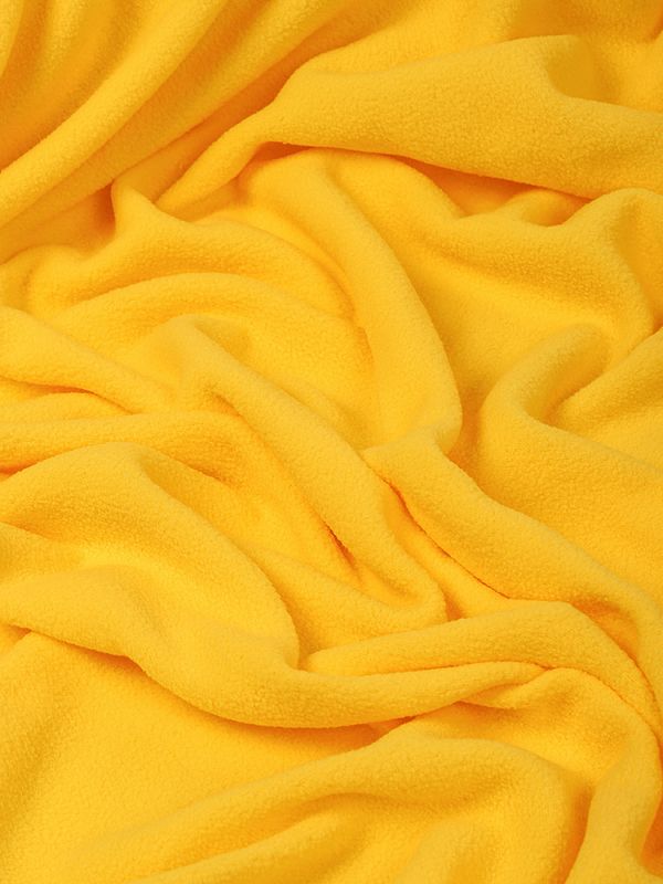 Флис 2-сторонний 190 г/м², 150 см / 2 метра, TBY-0059-001.2, цв.S001 желтый