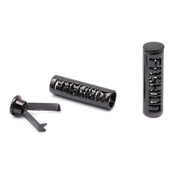 Наконечник для шнура металл лого Fashion 7х25 мм, чер.никель, 10 шт