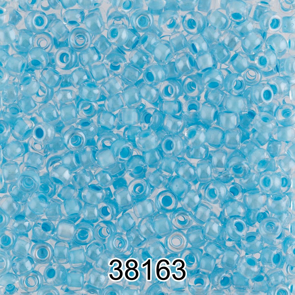 Бисер Preciosa круглый 10/0, 2.3 мм, 500 г, 38163 (Ф051) голубой