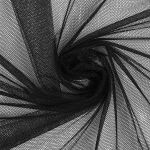 Фатин стрейч крупная сетка 160 см / 3 метра, TBY.ST.160.BL-3, цв.черный