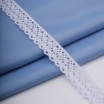 Кружево вязаное (тесьма) хлопковое 25 мм / 25 метров, одностор. (белый)