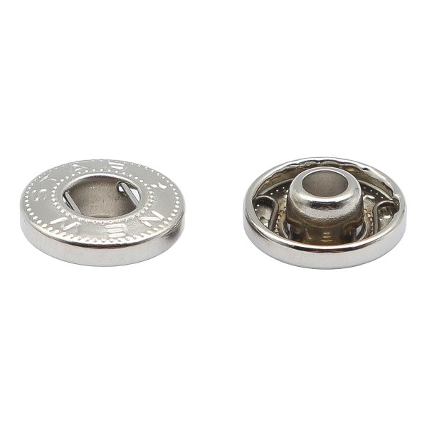 Кнопка Альфа (S-образная) ⌀15.0 мм, ≈720 шт, СТАЛЬ, никель, NEW STAR