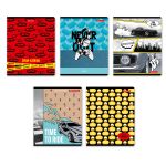 Тетрадь ученическая общая, глянцевая ламинация, A5+ 48 л. на скобе 65 г/м², белизна 100%, 10 шт, клетка в термоусадочной пленке, 000733 Время тусить!, Светоч 48ТЕТк-004