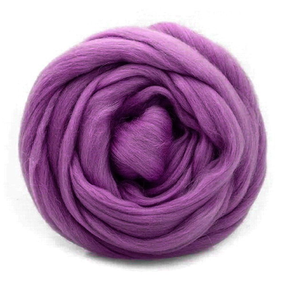 Шерсть для валяния Пехорка полутонкая шерсть (100%шерсть) 50г цв.183 пурпур