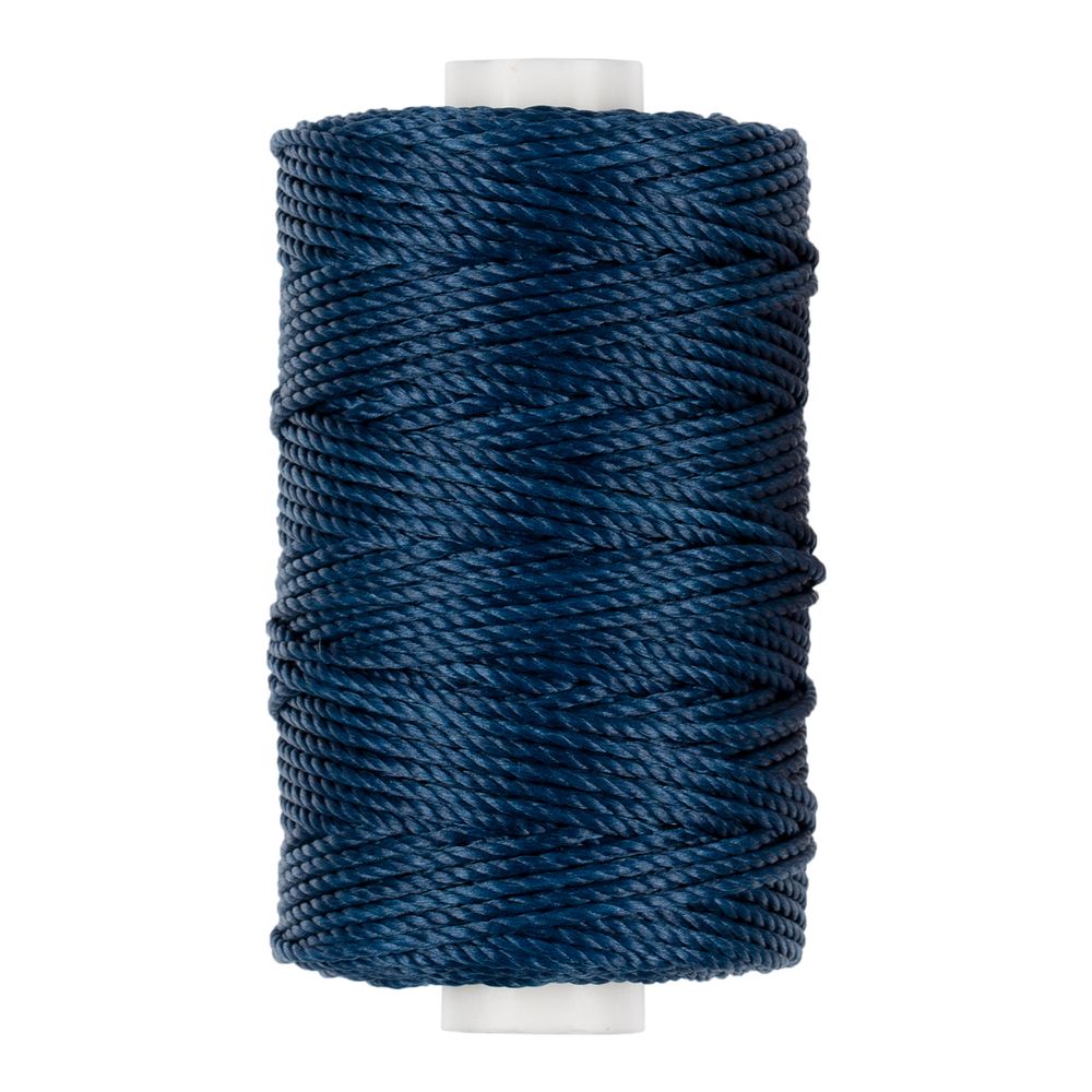 Нитки для кожи вощёные (полиэстер) 40 м, 008 синий, LC-006, Промысел