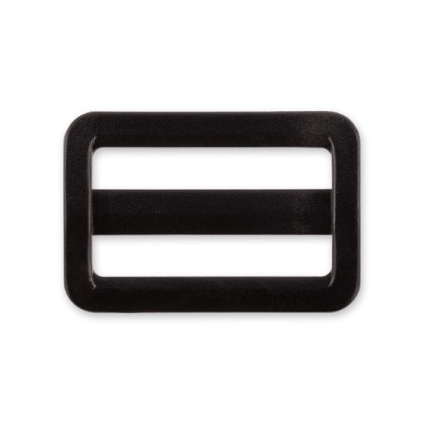 Пряжка двухщелевая пластик 32 мм, 100 шт, черный, Gamma SAR003