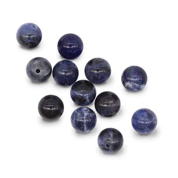 Бусины натуральный камень содалит 8 мм, 12 шт в упак, Астра
