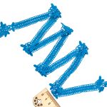 Кружево гипюр (плетёное) (матовое) 30 мм, 13.72м, цв.105 синий