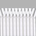 Молния металл джинсовая Т5 (5 мм) 1 зам., н/раз., 18 см, белый, 39142/18-Н, 10 шт