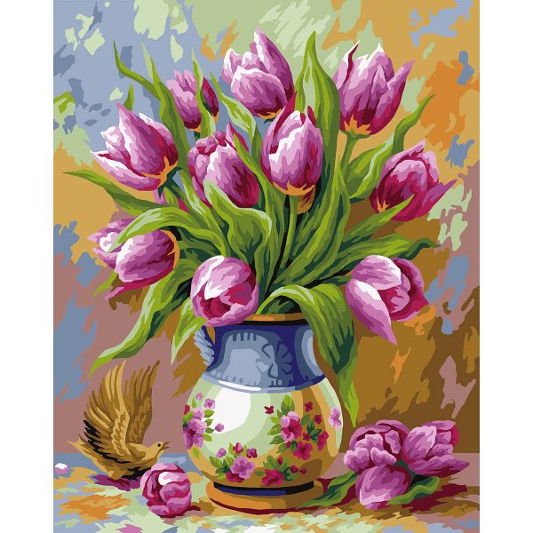 Картина по номерам Glama GLA94, Букет тюльпанов 40х50 см