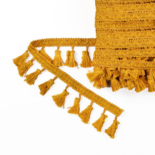 Бахрома отделочная 45.0 мм / 10 метров, с кистями, 188 св.охра, Gamma 444