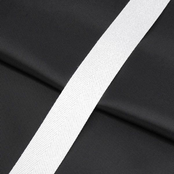 Лента декоративная люрекс 25.0 мм / 18.29±1 метров, белый/серебро, HY1711