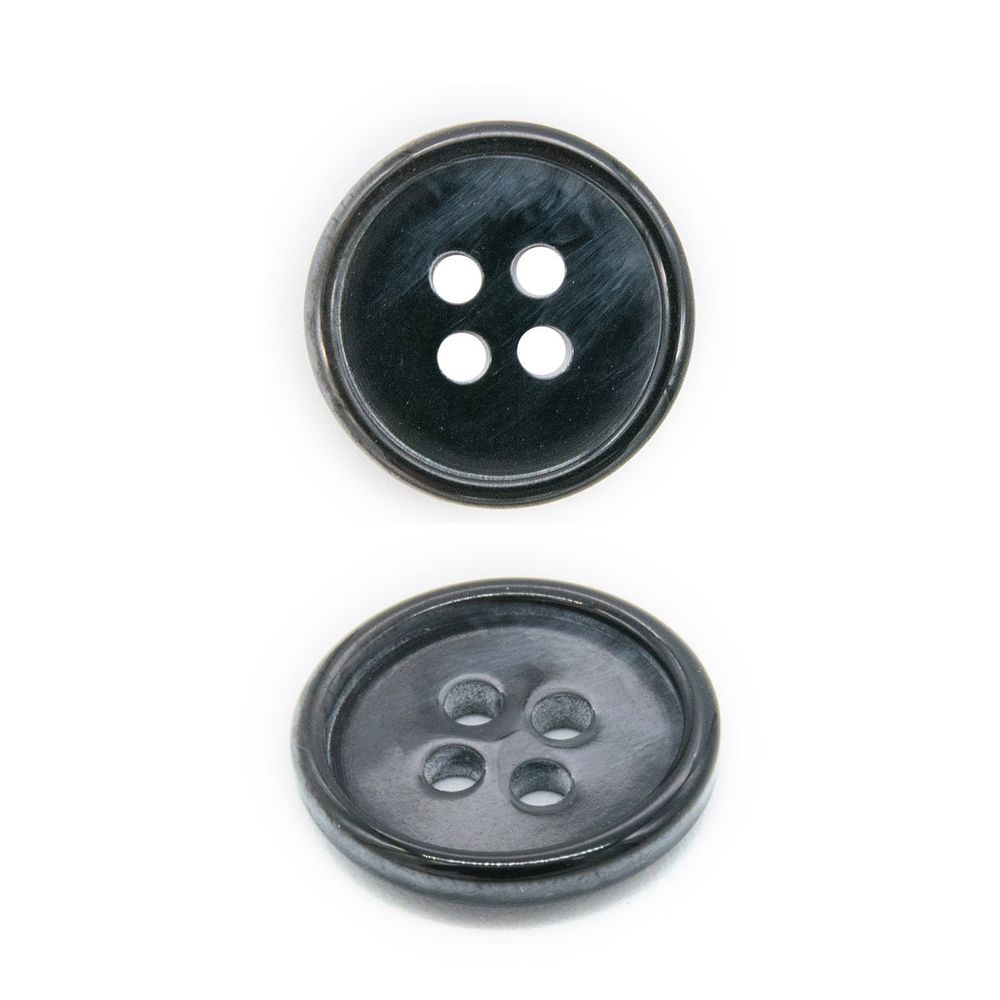 Пуговицы 4 прокола 24L=15 мм, (col.A (черный)) CB, 72 шт