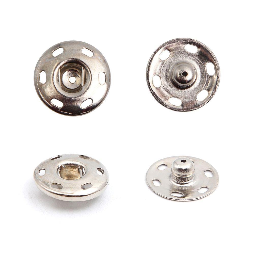 Кнопка пришивная металл ⌀18.0 мм, серебро/никель, 2 шт, Pony