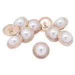 Пуговицы на ножке 28L=18 мм, металл, Gold (золотой), 10 шт, MP15