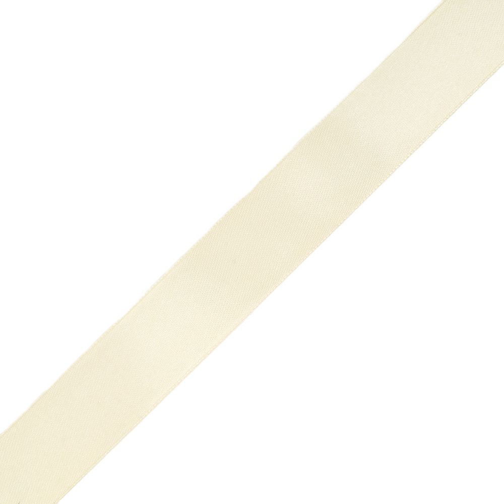 Лента атласная 2-сторонняя 25.0 мм / 22.86±1 метров, C1008 молочный, 6102-0013, Globus