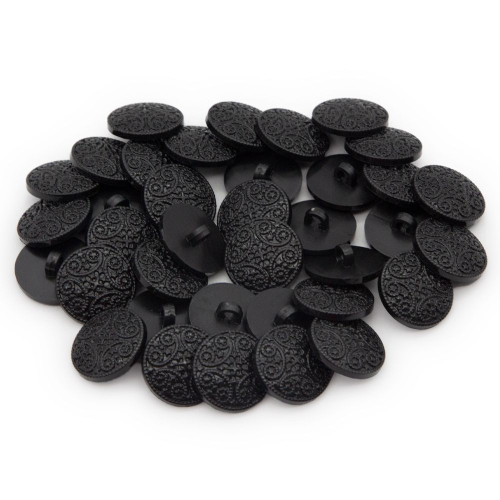Пуговицы на ножке 22 мм (310 черный), 36 шт, S090242