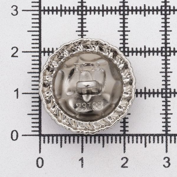 Пуговицы на ножке 36L=23 мм, металл, Silver (серебристый), 10 шт, MP01