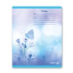 Тетрадь ученическая школьная, A5 12 л. на скобе 65 г/м², белизна 100% 25 шт линия, 01438 Голубая мечта, Светоч Т178