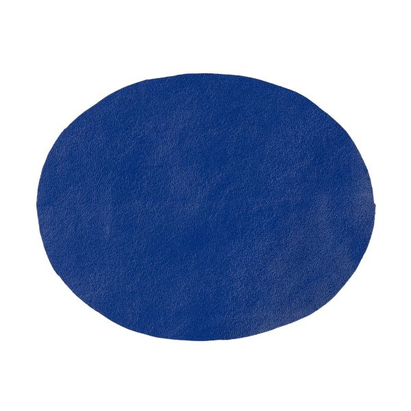 Термозаплатка овал кожзам, замша 13х10 см, 4 шт, 05 кожзам синий, Blitz