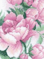 Набор для вышивания нитками Риолис, Пышность пионов 21х30 см