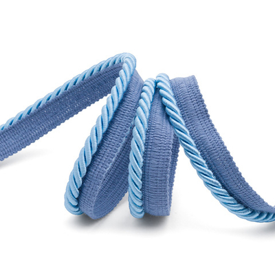 Кант витой 6 мм / 25 метров, вискоза, 40/44, голубой