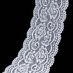 Кружево эластичное (стрейч) 100 мм / 13.71 метров, C501 белый