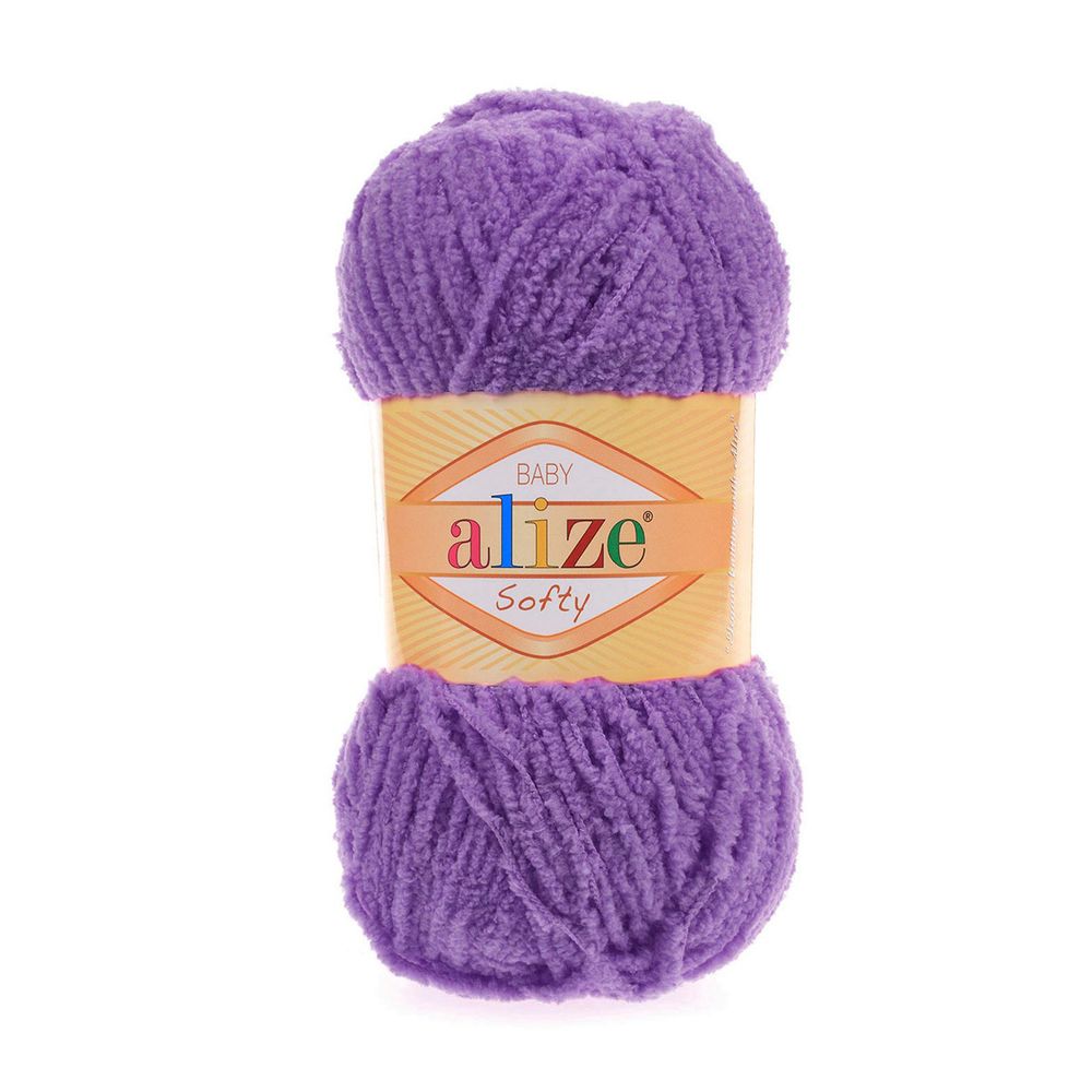 Пряжа Alize (Ализе) Softy / уп.5 мот. по 50 г, 115м, 44 темно-фиолетовый