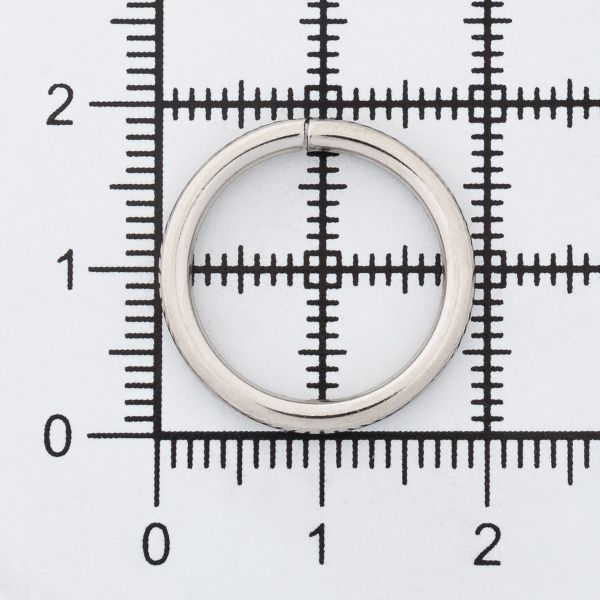 Кольцо разъемное металл in ⌀15 мм (19 мм внешн.), никель, 100 шт