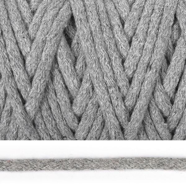 Шнур круглый х/б ⌀6.0 мм / 50 метров, 2065К св.серый