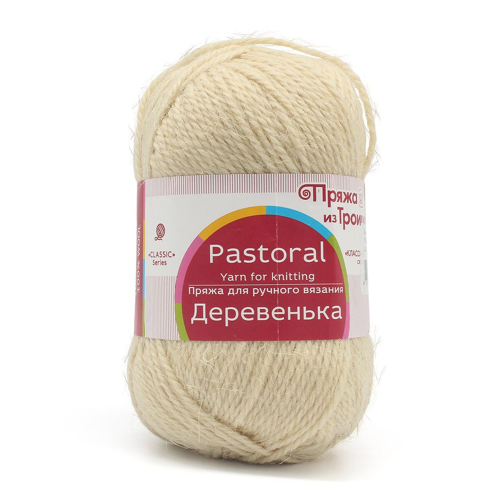 Пряжа Троицкая Деревенька / уп.10 мот. по 100 г, 170 м, 166 суровый