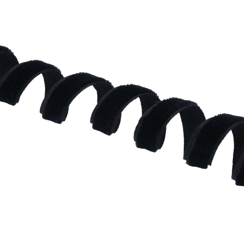 Лента бархатная (тесьма) 10.0 мм / 10±0.5 метров, рис. 8508, цв.20 черный