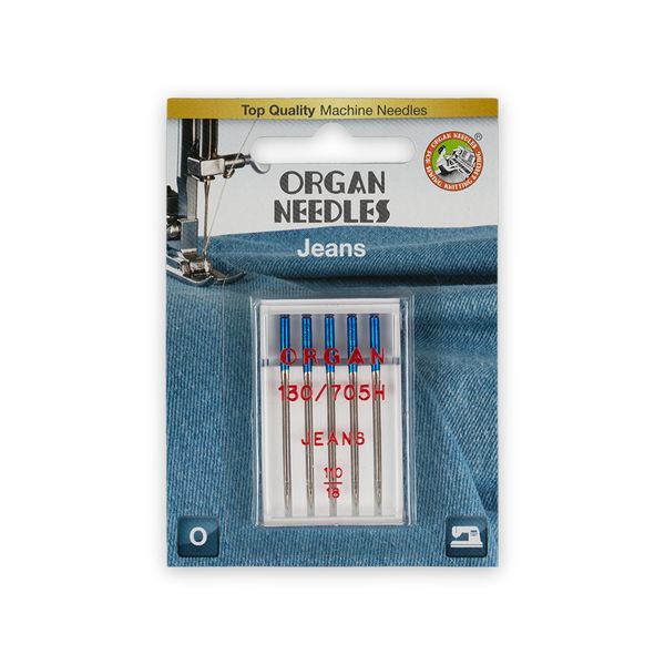 Иглы для швейных машин для джинсы 130/705 Н, №110, 5 игл, 5524110BL 110, ORGAN