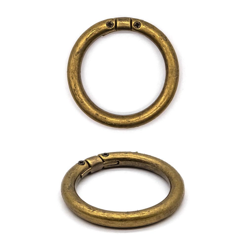 Кольцо разъемное металл на винтах 30 мм (40 мм внешн.), латунь, 4 шт, BIG