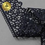 Кружево гипюр (плетёное) 80 мм, TR.8G8386, 01 т.синий, 12м, Kruzhevo