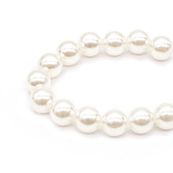 Бусины пластик (жемчуг) ⌀14 мм, 25 г, Astra&Craft, 001 NL белый